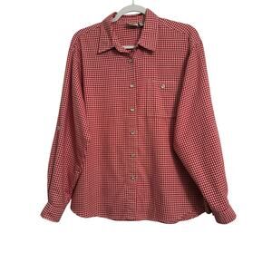 Koret City Blues Women's L Cottage Long Sleeve Button‎ Up Plaid Shirt Country